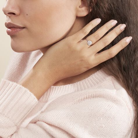 Bague Star Or Blanc Oxyde De Zirconium - Bagues solitaires Femme | Histoire d’Or