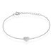 Bracelet Samia Argent Blanc Oxyde De Zirconium - Bracelets Coeur Femme | Histoire d’Or