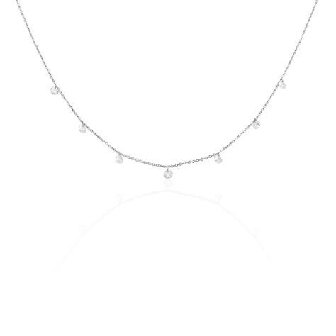 Collier Argent Collie Argent Blanc Oxyde - Colliers fantaisie Femme | Histoire d’Or