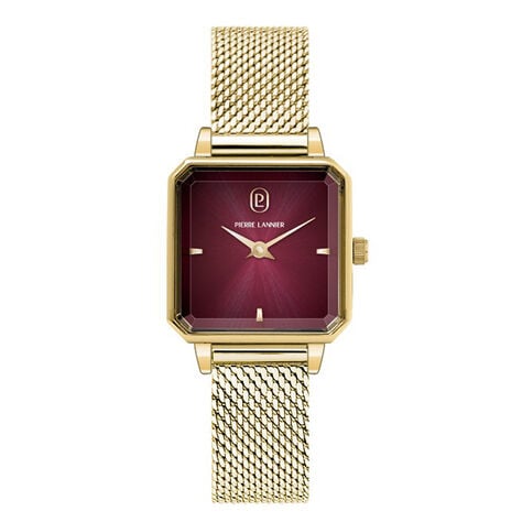 Montre Pierre Lannier Leonor Bordeaux - Id&eacute;es cadeaux Femme | Histoire d&rsquo;Or