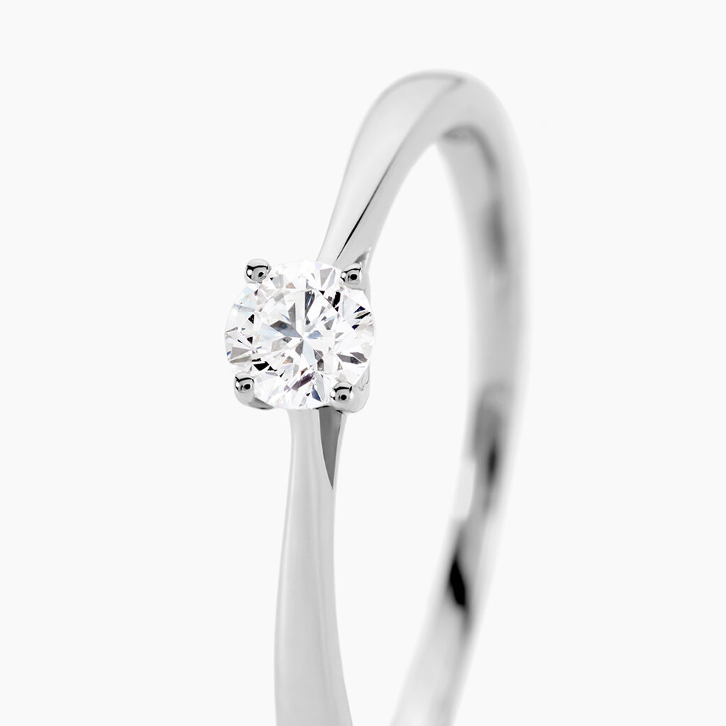 Bague Solitaire One Platine Blanc Diamant - Bagues solitaires Femme | Histoire d&rsquo;Or