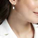 Cr&eacute;oles Jordana Argent Blanc - Boucles d'oreilles cr&eacute;oles Femme | Histoire d&rsquo;Or