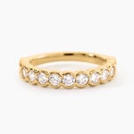 Bague Gennadi Argent Dor&eacute; A L'Or 750/1000 Oxyde De Zirconium - Bagues avec pierre Femme | Histoire d&rsquo;Or