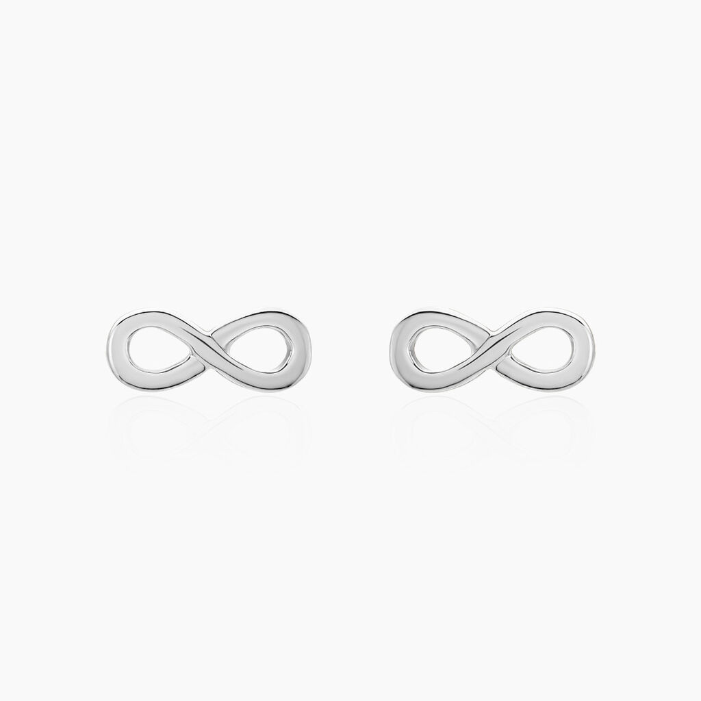 Boucles D'oreilles Puces Kamy Argent Blanc - Boucles d'oreilles fantaisie Femme | Histoire d’Or