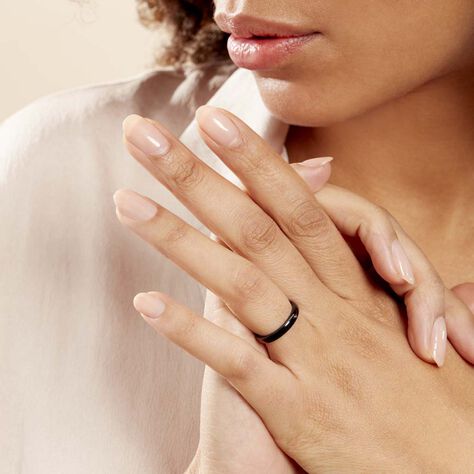 Bague Volta Ceramique Noir Céramique - Bagues avec pierre Femme | Histoire d’Or