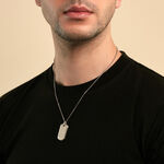 Collier Eutrope Acier Blanc - Colliers fantaisie Homme | Histoire d&rsquo;Or