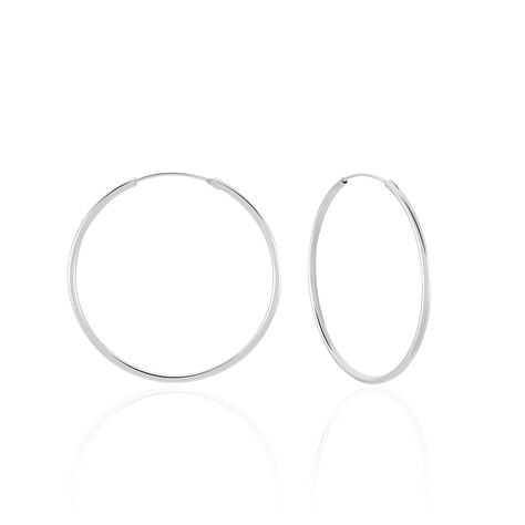 Cr&eacute;oles Argent Blanc Olympia - Boucles d'oreilles cr&eacute;oles Femme | Histoire d&rsquo;Or