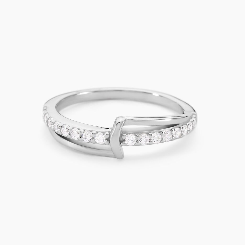 Bague Pernilla Argent Blanc Oxyde De Zirconium - Bagues avec pierre Femme | Histoire d’Or