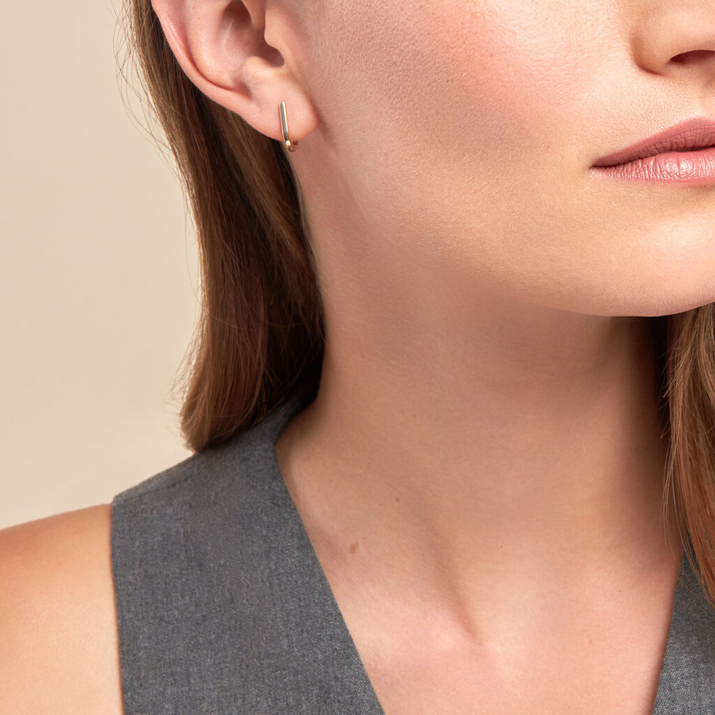 Créoles Linkora Or Jaune - Boucles d'oreilles créoles Femme | Histoire d’Or