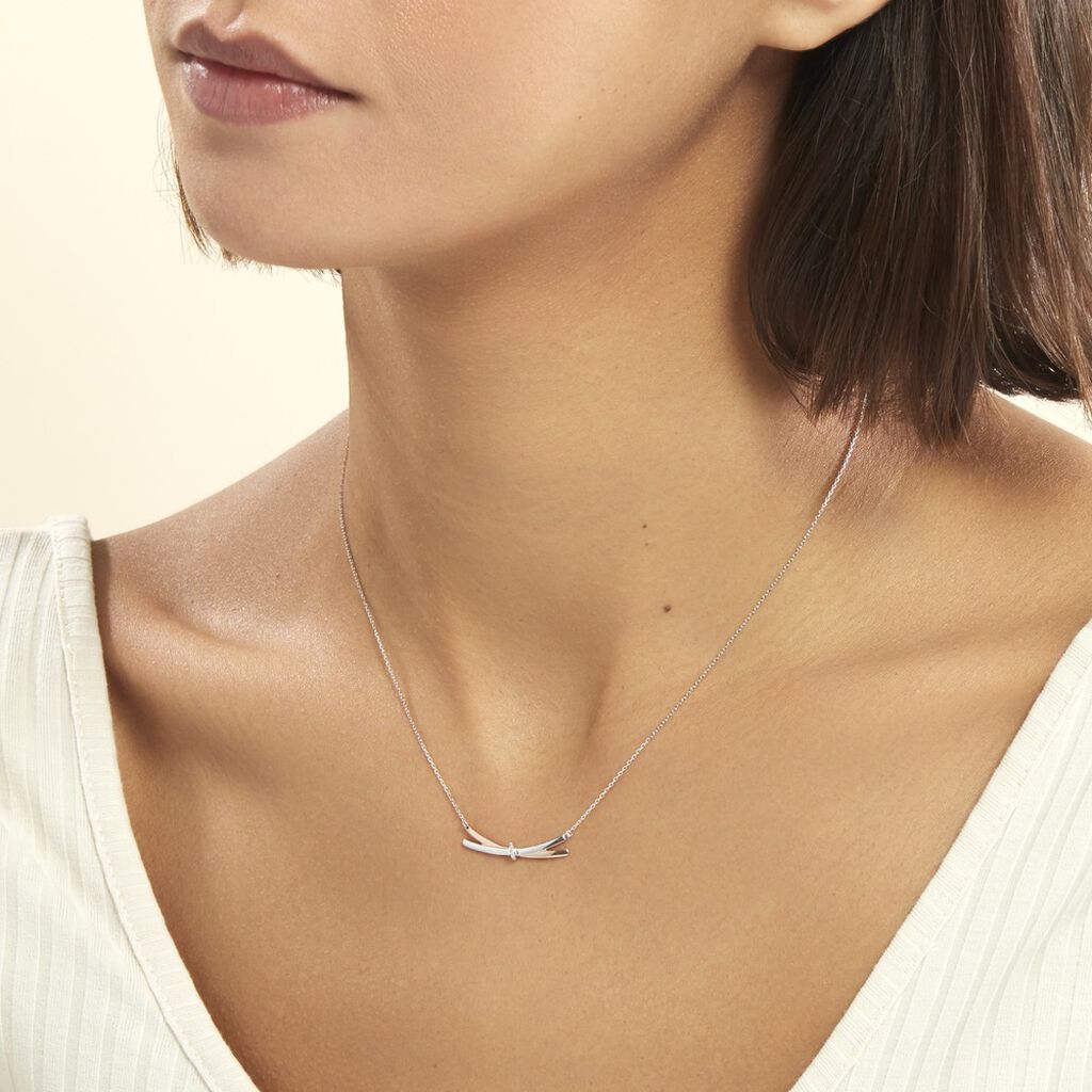 Collier Tonnia Or Bicolore Diamant - Colliers Femme | Histoire d’Or