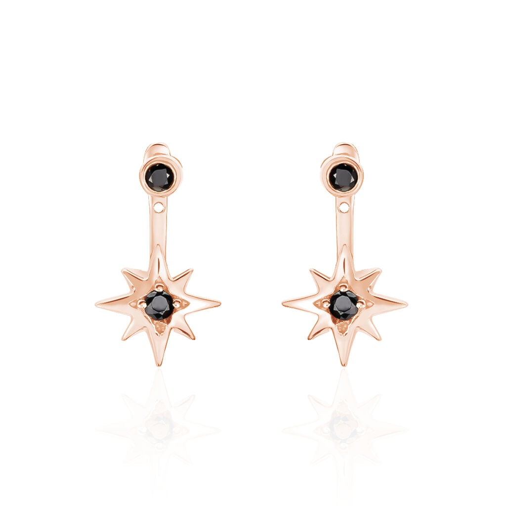 Bijoux D'oreilles Evora Argent Rose Oxyde De Zirconium - Boucles d'oreilles fantaisie Femme | Histoire d&rsquo;Or