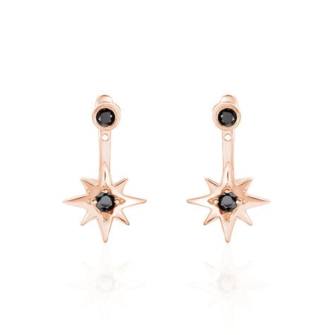 Bijoux D'oreilles Evora Argent Rose Oxyde De Zirconium - Boucles d'oreilles fantaisie Femme | Histoire d&rsquo;Or