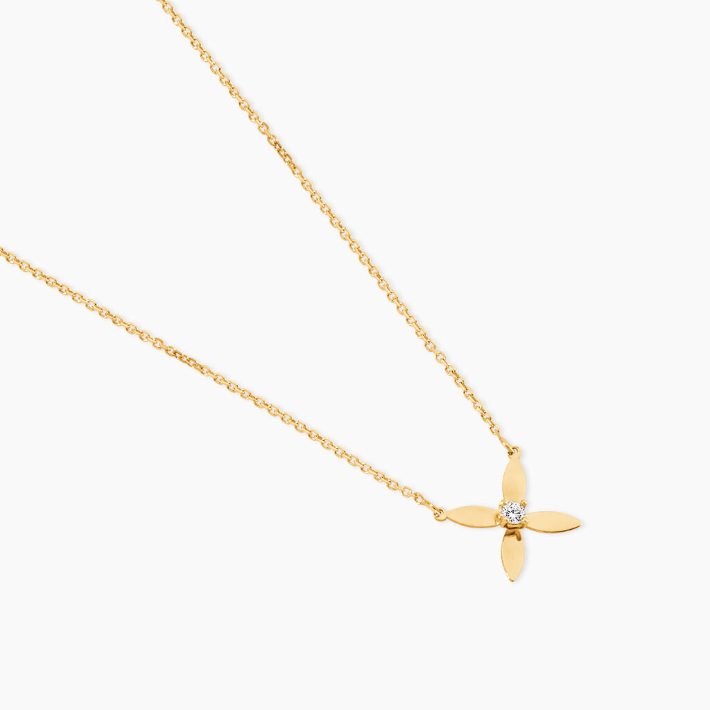 Collier Deodan Or Jaune Oxyde De Zirconium - F&ecirc;te des m&egrave;res Femme | Histoire d&rsquo;Or