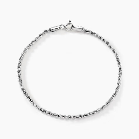 Bracelet Jerry Or Blanc Maille Corde - Bracelets chaîne Femme | Histoire d’Or