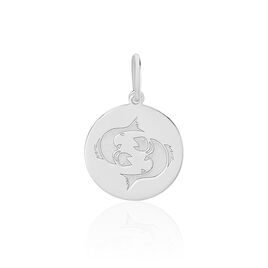 Pendentif Zodiaque Rond Argent Blanc - Pendentifs Zodiaque Famille | Histoire d’Or