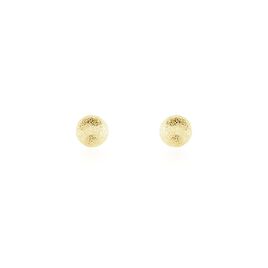 Boucles D'oreilles Puces Fidelia Boule Sablee Or Jaune - Clous d'oreilles Femme | Histoire d’Or