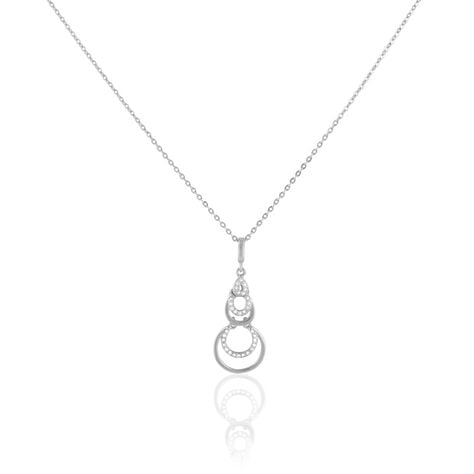 Collier Greta Argent Blanc - Colliers fantaisie Femme | Histoire d’Or