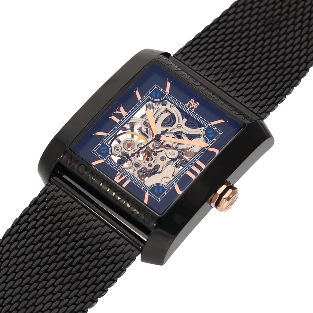 Montre Montignac Square Automatique Noir - Montres Homme | Histoire d’Or