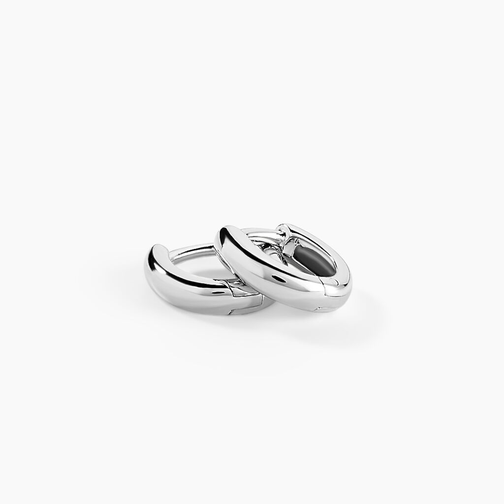 Créoles Argent Blanc Cokkie - Boucles d'oreilles créoles Femme | Histoire d’Or