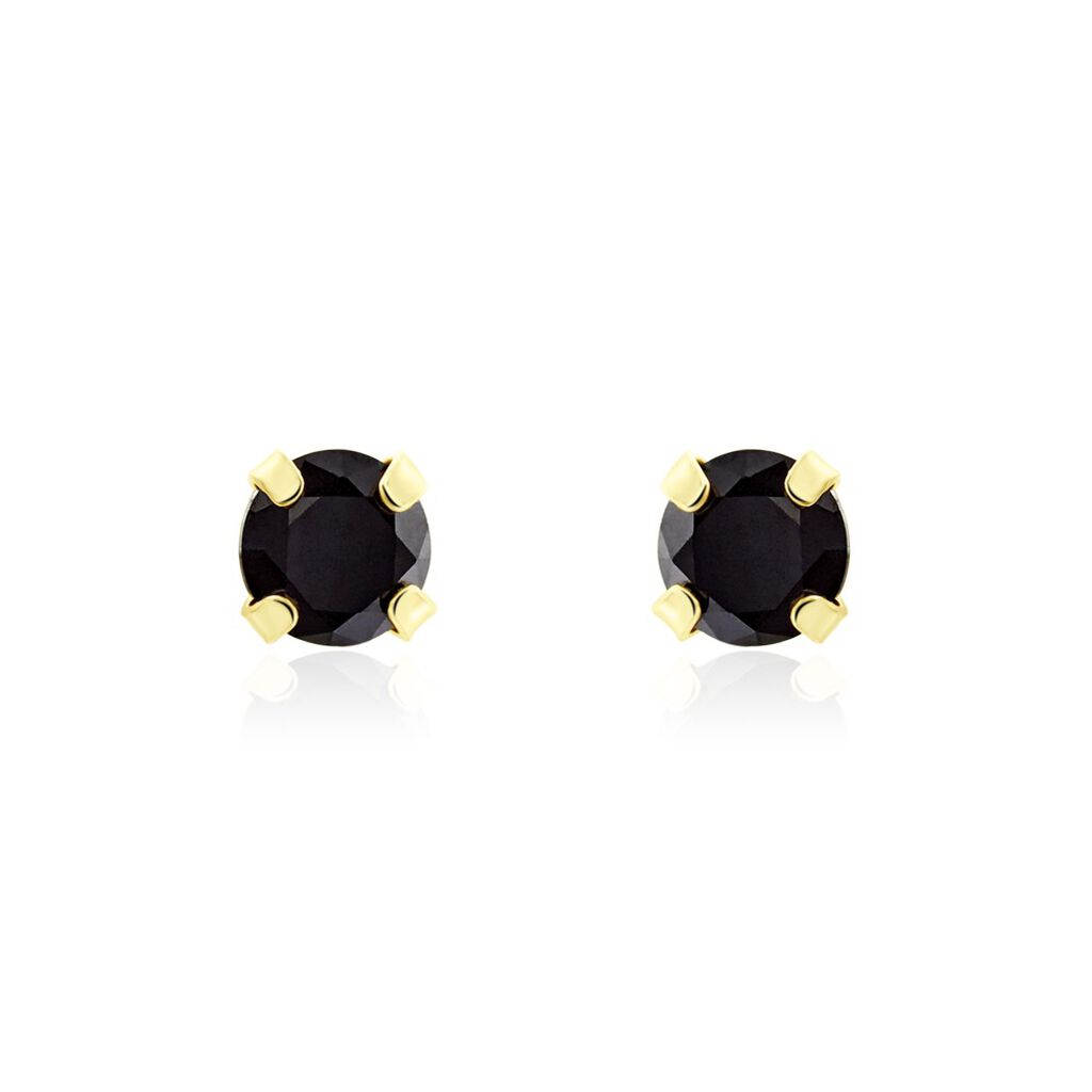 Boucles D'oreilles Puces Or Jaune Oxyde De Zirconium - Clous d'oreilles Femme | Histoire d’Or