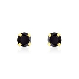 Boucles D'oreilles Puces Or Jaune Oxyde De Zirconium - Clous d'oreilles Femme | Histoire d’Or