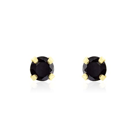 Boucles D'oreilles Puces Or Jaune Oxyde De Zirconium - Clous d'oreilles Femme | Histoire d’Or
