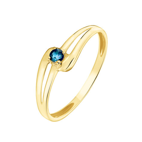 Bague Nesryne Or Jaune Saphir - Bagues solitaires Femme | Histoire d’Or