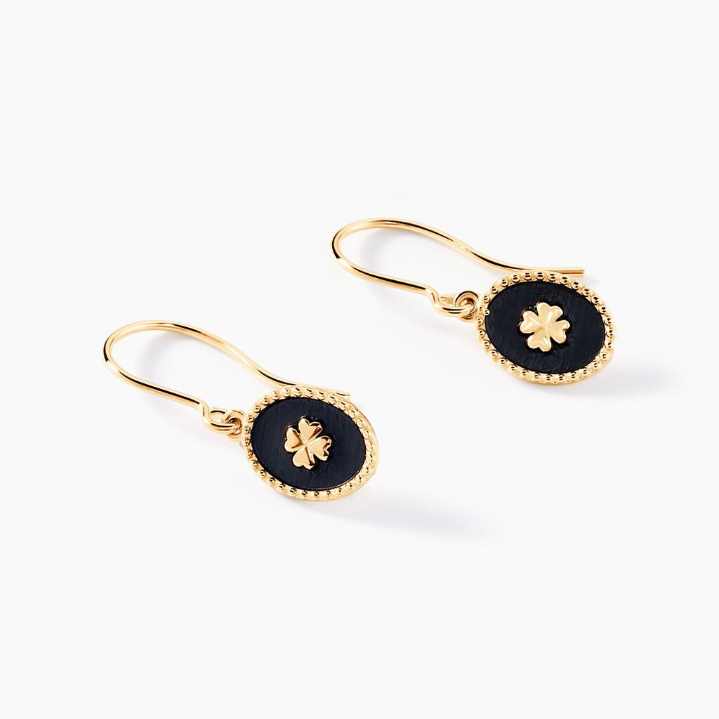Boucles D'oreilles Black Jack Cosmoir Or Jaune - Boucles d'oreilles pendantes Femme | Histoire d&rsquo;Or