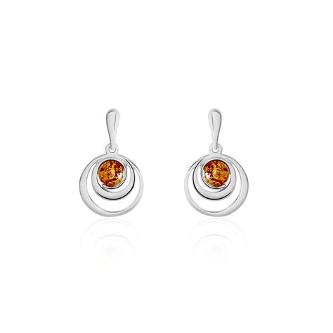 Boucles D'oreilles Argent Blanc Alanna Ambres - Boucles d'oreilles fantaisie Femme | Histoire d’Or