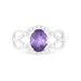 Bague Tina Or Blanc Amethyste Et Diamant - Bagues solitaires Femme | Histoire d’Or