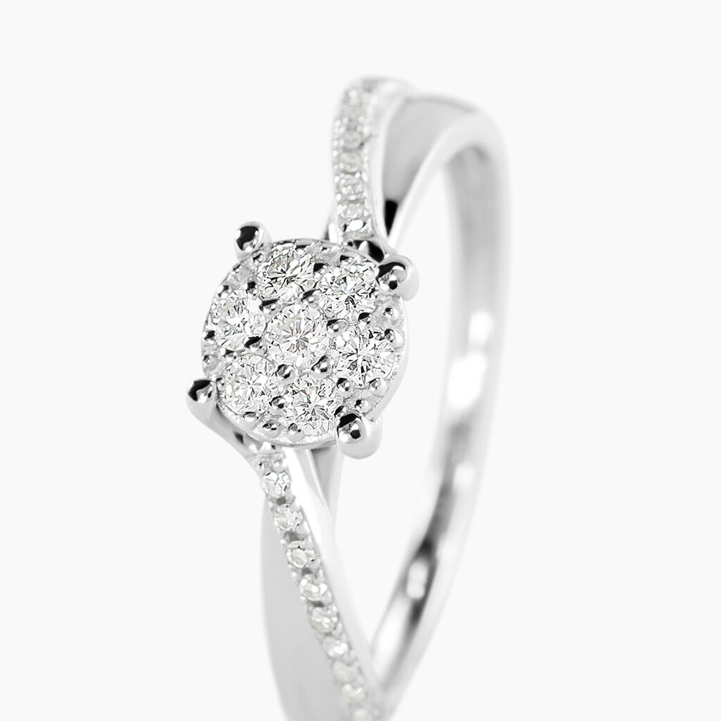 Bague Hebe Or Blanc Diamant - Bagues avec pierre Femme | Histoire d&rsquo;Or