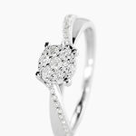 Bague Hebe Or Blanc Diamant - Bagues avec pierre Femme | Histoire d&rsquo;Or