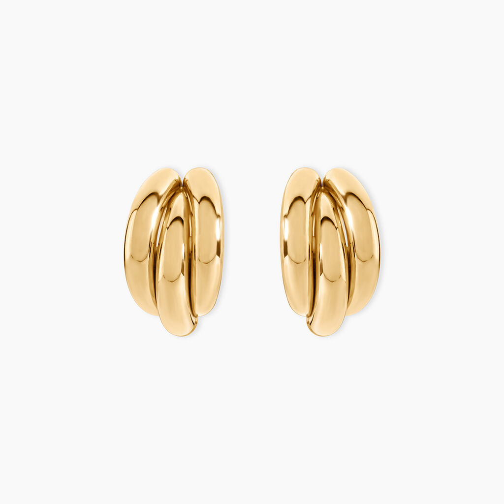 Creoles Or Jaune Kahima - Boucles d'oreilles cr&eacute;oles Femme | Histoire d&rsquo;Or