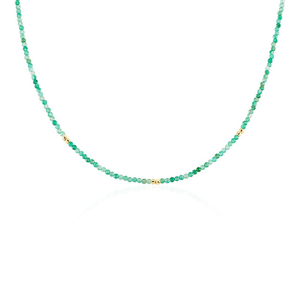 Collier Cyclades Argent Jaune Agate - F&ecirc;te des m&egrave;res Femme | Histoire d&rsquo;Or