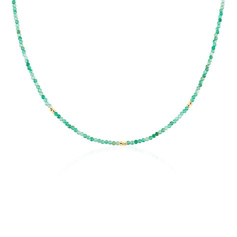 Collier Cyclades Argent Jaune Agate - Ras de cou Femme | Histoire d&rsquo;Or