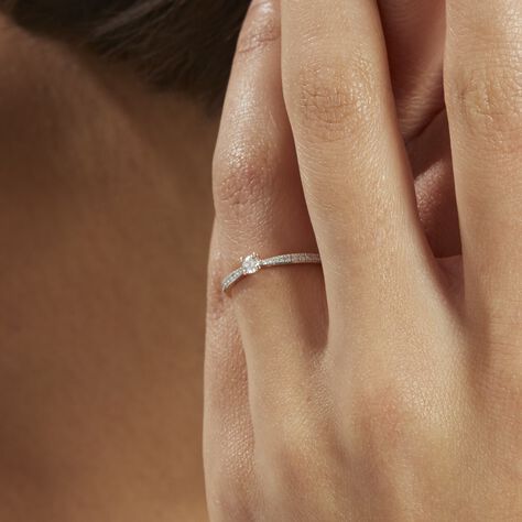 Bague Solitaire Hemera Or Rose Diamant - Bagues solitaires Femme | Histoire d’Or