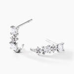 Cr&eacute;oles Marquis Or Blanc Oxyde De Zirconium - Boucles d'oreilles cr&eacute;oles Femme | Histoire d&rsquo;Or