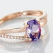 Bague Marie-eva Or Rose Amethyste Et Oxyde De Zirconium - Bagues solitaires Femme | Histoire d’Or