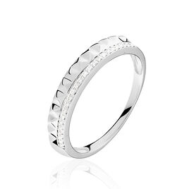 Bague Cyprine Or Blanc Diamant - Bagues avec pierre Femme | Histoire d’Or