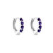 Créoles Leatrice Or Blanc Amethyste Violet - Boucles d'oreilles créoles Femme | Histoire d’Or