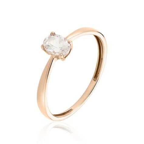 Bague Solitaire Or Rose Lexine Morganite - Bagues solitaires Femme | Histoire d&rsquo;Or