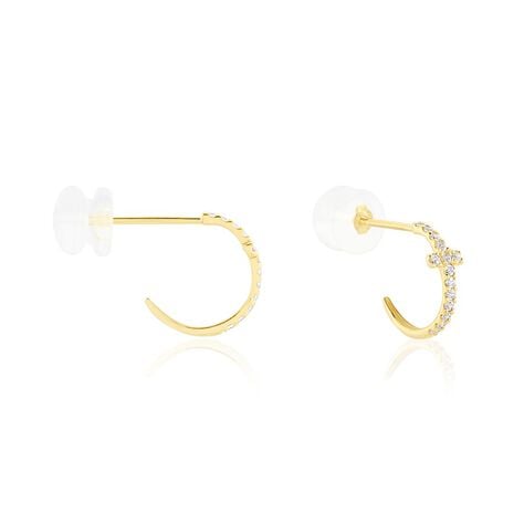 Cr&eacute;oles Like A Virgin Or Jaune Oxyde De Zirconium - Boucles d'oreilles cr&eacute;oles Femme | Histoire d&rsquo;Or