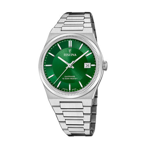 Montre Festina Swiss Made Vert - Montres suisses Homme | Histoire d’Or