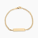 Bracelet Identit&eacute; Fanelia Maille Marine Or Jaune - Bracelets Communion Enfant | Histoire d&rsquo;Or