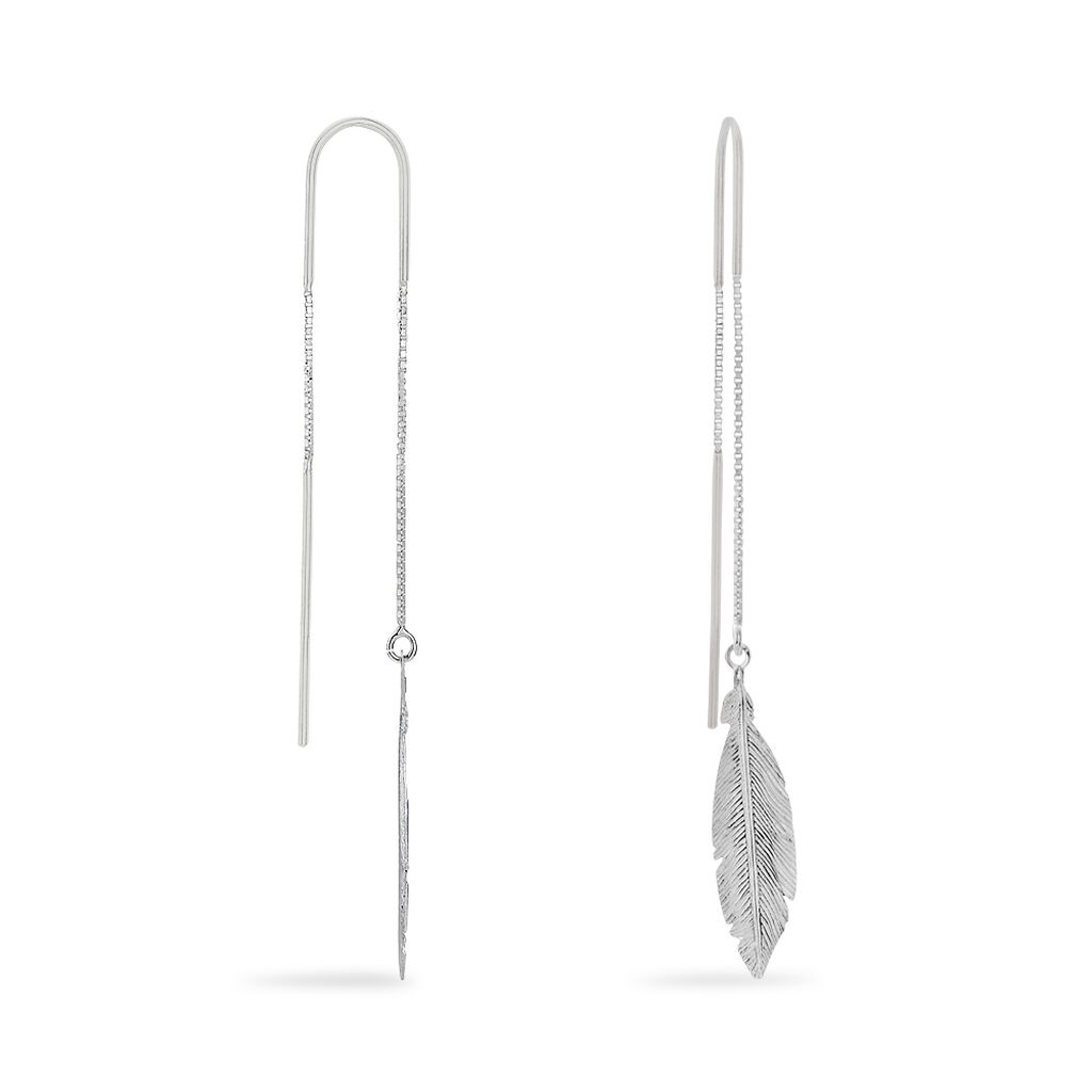Boucles D'oreilles Pendantes Euriell Argent Blanc - Boucles d'oreilles fantaisie Femme | Histoire d’Or