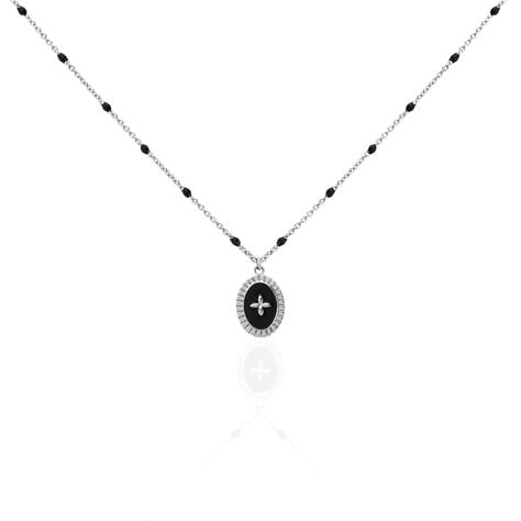 Collier Polka Argent Blanc - Sautoirs Femme | Histoire d&rsquo;Or