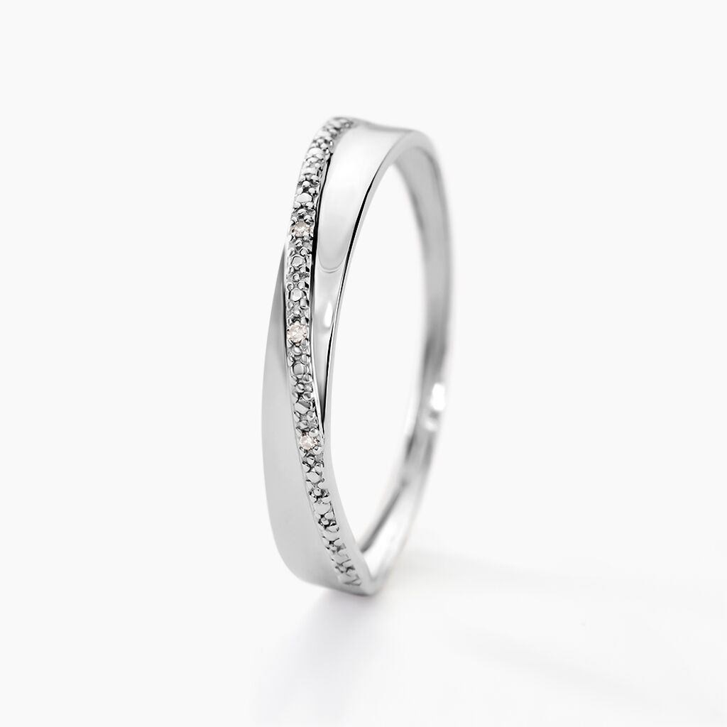 Bague Timira Or Blanc Diamant - Bagues avec pierre Femme | Histoire d’Or