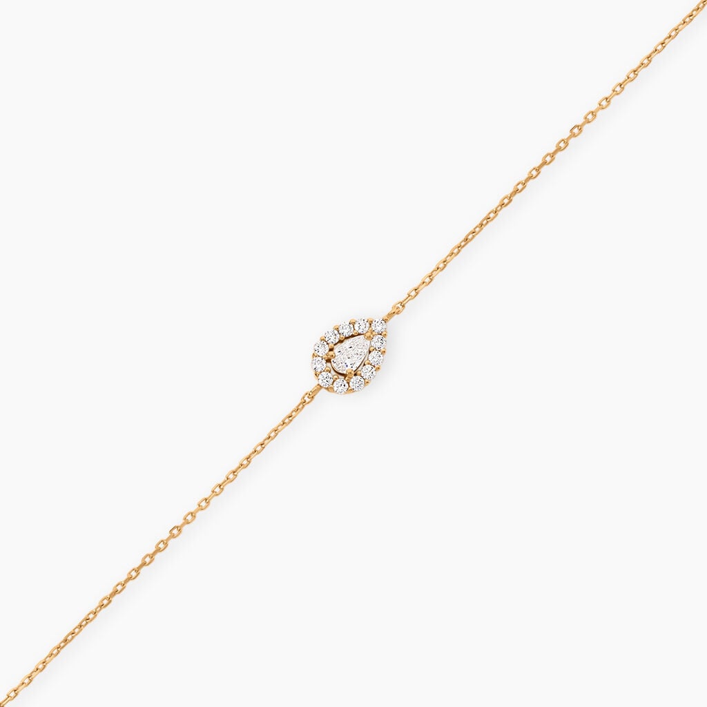 Bracelet Marcy Plaqu&eacute; Or Jaune Oxyde De Zirconium - Bracelets Femme | Histoire d&rsquo;Or