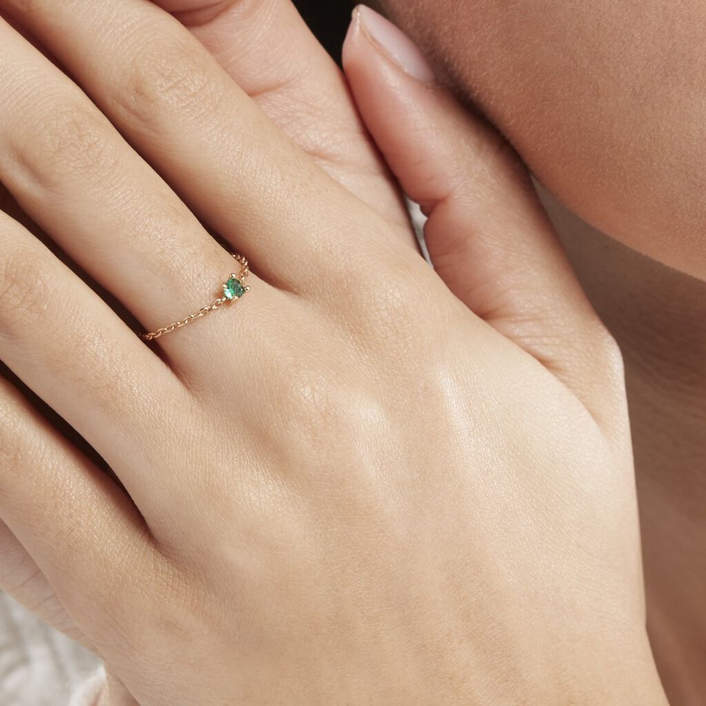 Bague Mahia Plaqué Or Jaune Oxyde De Zirconium - Bagues solitaires Femme | Histoire d’Or