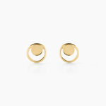Boucles D'oreilles Puces Gamal Cercle 4 Or Jaune - Clous d'oreilles Femme | Histoire d&rsquo;Or